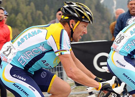 Lance Armstrong, Team Astana im Anstieg zur Seiseralm