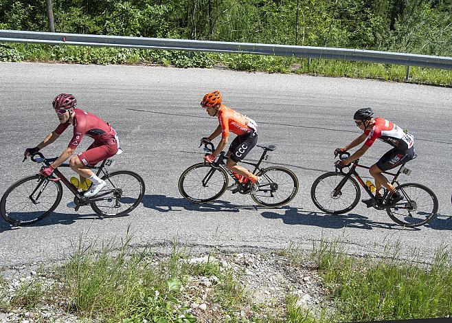 Lukas Schlemmer (AUT, Maloja Pushbikers), Riccardo Zoidl (AUT, CCC Team), Moran Vermeulen (AUT, WSA GRAZ) Herren Elite Rad Strassen Staatsmeisterschaft, Mondsee