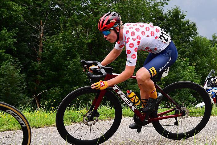 Im Bergtrikot Kristinus Christiansen (NOR, Team Ringerike), 50. OÖ Junioren Rundfahrt, 3. Etappe Bad Wimsbach Strass im Attergau