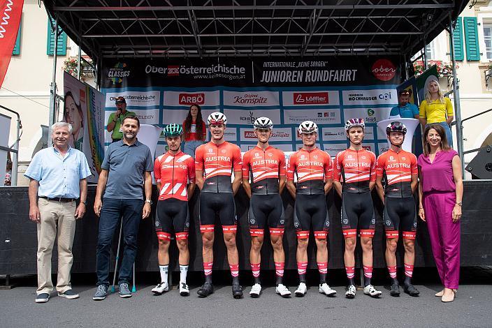 Das Team Österreich mit Benjamin Eckerstorfer (AUT, Team Österreich), Rohrbach - Rohrbach, Int. "Keine Sorgen" Junioren Rundfahrt UCI Kat. 2.1 MJ