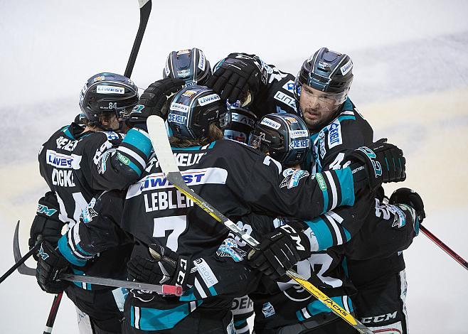 Shane O Brian (EHC Liwest Black Wings Linz) feiert  EHC Liwest Black Wings Linz vs EC Red Bull  Salzburg 4. Semifinale