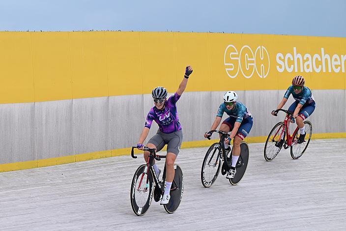 Omnium Meisterin Leila Gschwendtner (AUT, Liv-Alula-Jayco), Hello Yellow Velodrom Linz, Rad Bahnstaatsmeisterschaft 2025