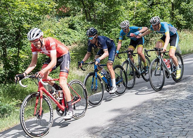 Michael Gogl (AUT, Trek - Segafredo), Stefan Denifl (AUT, Team Aqua Blue Sport), Stephan Rabitsch (AUT, Team Felbermayr Simplon Wels), Florian Kierner (Team Felbermayr Simplon Wels), Staatsmeisterschaft, Strassenrennen, Kahlenberg, Wien
