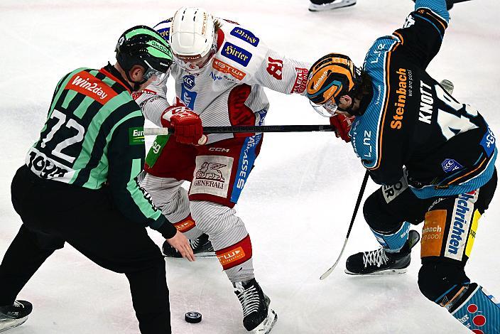 Graham Knott (Steinbach Black Wings Linz), Finn van Ee (EC KAC), Semifinale 2, Win2Day ICE Hockey League, 2. Semifinale, Steinbach Black Wings Linz vs EC KAC,  Linz AG Eisarena 