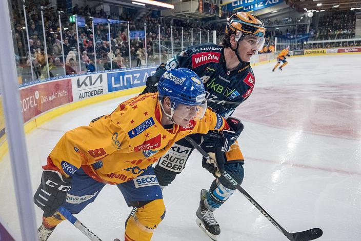 Allan Joseph McShane (Migross Supermercati Asiago Hockey 1935), Graham Knott (Steinbach Black Wings Linz), Steinbach Black Wings Linz vs Migross Supermercati Asiago Hockey 1935, Linz AG Eisarena 