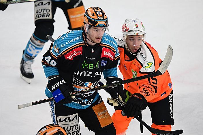 Graham Knott (Steinbach Black Wings Linz), Stephen Harper (Moser Medical Graz 99ers) Win2Day ICE Hockey League,  3. Viertelfinale, Steinbach Black Wings Linz vs Moser Medical Graz 99ers,  Linz AG Eisarena 