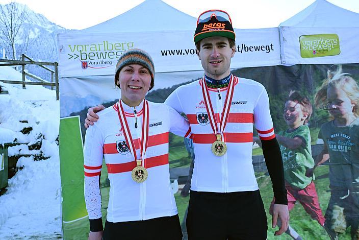 Staatsmeister 2026 Nadja Heigl (AUT, KTM Alchemist bp Brenta Breaks), Dominik Hödlmoser (AUT, Hrinkow Advarics), Rad Cyclo Cross, ÖSTM/ÖM Querfeldein, Ciclo Cross, Cycling Austria, Bludenz, VBG