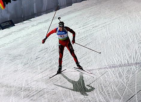 #5-1 Emil Hegle Svendsen, Team Norwegen an der Spitze des Rennens.