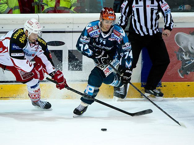 Daniel Oberkofler, Linz und Thomas Poeck, KAC, EHC Liwest Black Wings Linz vs EC KAC