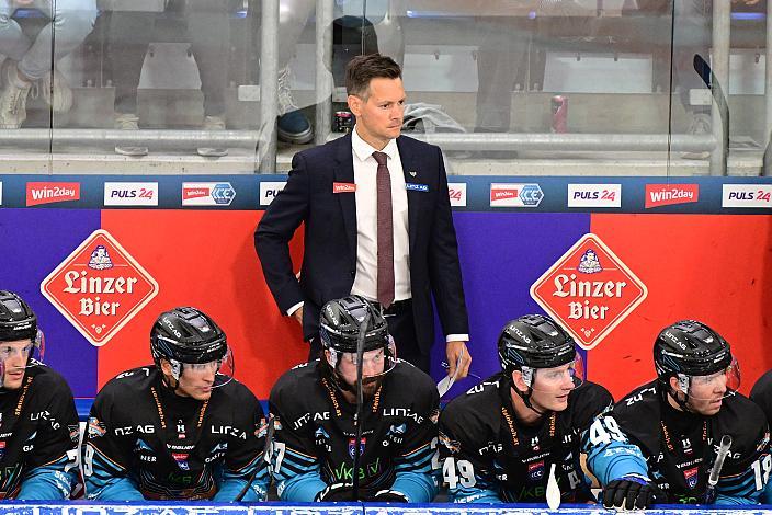 Head Coach Philipp Lukas (Steinbach Black Wings Linz) 1. Runde ICE, Steinbach Black Wings Linz vs Pioneers Vorarlberg , Linz AG Eisarena 