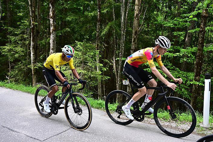 Anstieg zur Höss,, Edgar David Cadena (MEX, Petrolike), Jannis Peter (GER, Team Vorarlberg), 4. Etappe St.Florian /Asten - Hinterstoder/Höss 15. Int. Raiffeisen OÖ-Radrundfahrt UCI Kat. 2.2