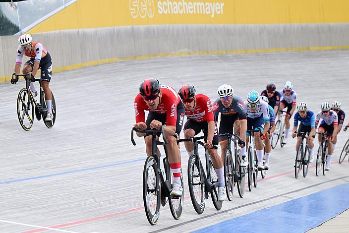 Omnium Meister Maximilian Schmidbauer (AUT, WSA KTM Graz), Hello Yellow Velodrom Linz, Rad Bahnstaatsmeisterschaft 2025