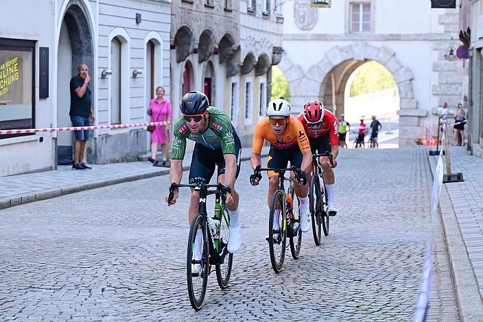 Die Ausreisser mit Sieger Loic Bettendorff (LUX, Hrinkow Advarics), , 2. Matthias Gusner (AUT, WSA KTM Graz), 3. Josef Dirnbauer (AUT, Cycling Team Schwingshandl),
 27. Int. ASVÖ - HRINKOW City Kriterium Steyr, Herren Elite, ÖRV, Radsport, Mountainbike, ELITE Rennrad