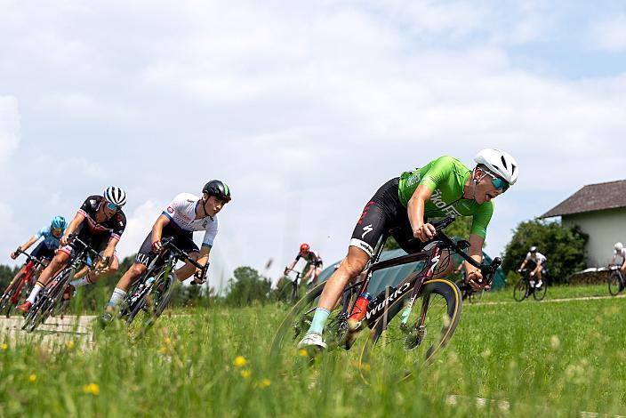 Im Grünen Punktetrikot Viggo Moore (USA, Lux/CTS p/b Specialized), Bad Wimsbach - Strass im Attergau, Int. "Keine Sorgen" Junioren Rundfahrt UCI Kat. 2.1 MJ