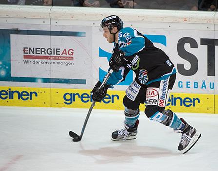Kevin Moderer (EHC Liwest Black Wings Linz), EHC Liwest Black Wings Linz vs HC Orli Znojmo