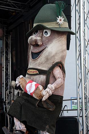 Maskottchen Kornspitz 46. Int. Keine Sorgen,  Junioren Rundfahrt UCI Kat. MJ 2.1, 1. Etappe Haid/Ansfelden - Marchtrenk