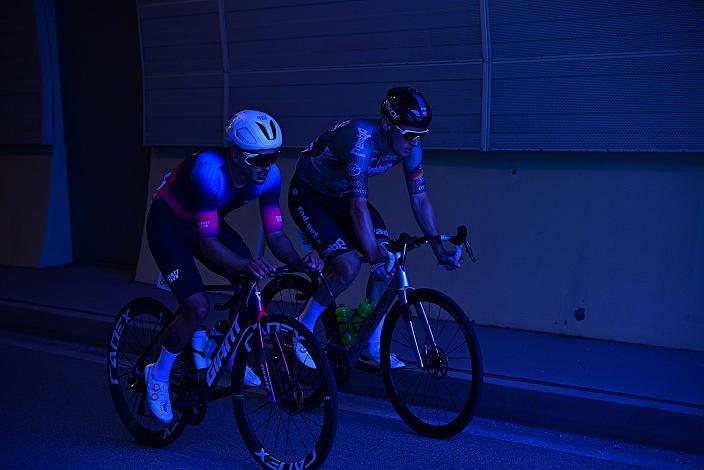 Die Ausreisser Lorenzo Ginestra (ITA, Swatt Club), Leon Arenz (GER, Rembe - rad-net), 4. Etappe St.Florian /Asten - Hinterstoder/Höss 15. Int. Raiffeisen OÖ-Radrundfahrt UCI Kat. 2.2