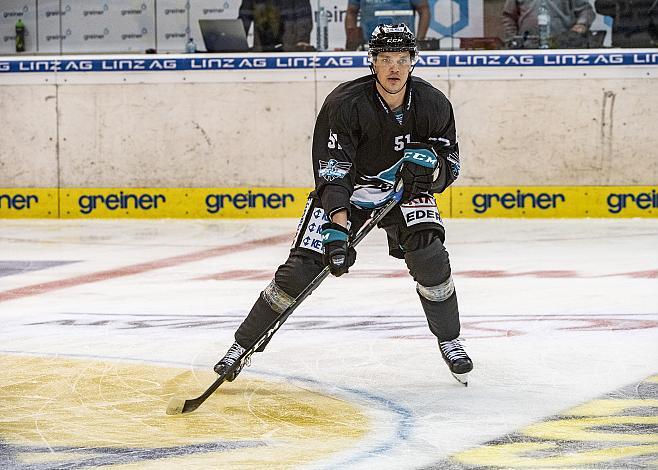 Daniel Woger (EHC Liwest Black Wings Linz)  Testspiel, EHC Liwest Black Wings Linz vs CEZ Motor Ceske Budejovice
