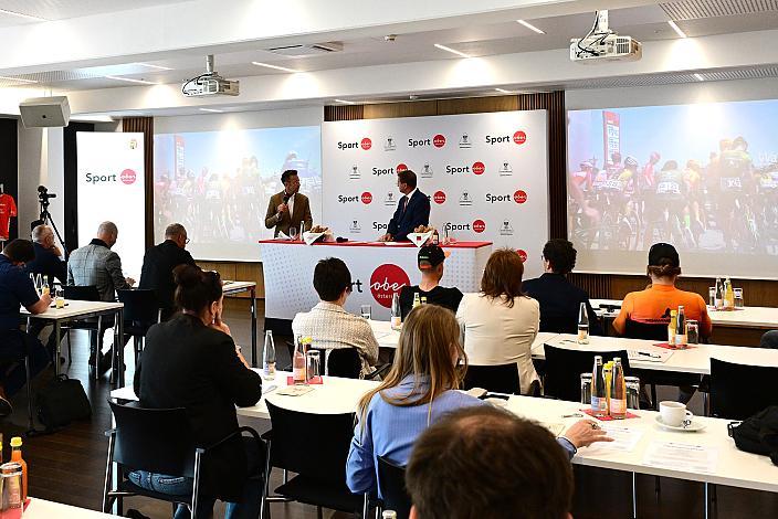 Pressekonferenz Int. Raiffeisen Oberösterreich Rundfahrt (UCI Kat. 2.2), Olympiazentrum Linz  