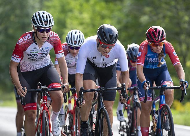 v.l. Christina Schweinberger (AUT, Doltcini - Van Eyck Sport UCI Woman Cycling Team), Kathrin Schweinberger (AUT, Doltcini - Van Eyck Sport UCI Woman Cycling Team), Sylvia Gehnböck (AUT, Team Format), Sarah Rijkes (AUT, Ceratizit - WNT Pro Cycling)ÖSTM Strasse Mattersburg, Österreichische Staatsmeisterschaft U23, Elite Damen und Herren
