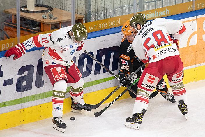 Stefan Gaffal (Steinbach Black Wings Linz), Anton Bernard (HCB Suedtirol Alperia), Mathew Maione (HCB Südtirol Alperia) Steinbach Black Wings Linz vs HCB Suedtirol Alperia, bet-at-home ICE Hockey League