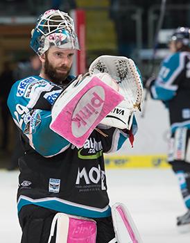 Tormann Michael Ouzas (EHC Liwest Black Wings Linz), EHC Liwest Black Wings Linz vs HC Orli Znojmo, 4. Semifinale