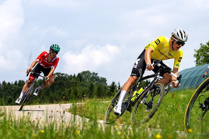 Im Gelben Trikot des Gesamtführenden Frank Aron Ragilo (EST, Cannibal Team), Bad Wimsbach - Strass im Attergau, Int. "Keine Sorgen" Junioren Rundfahrt UCI Kat. 2.1 MJ