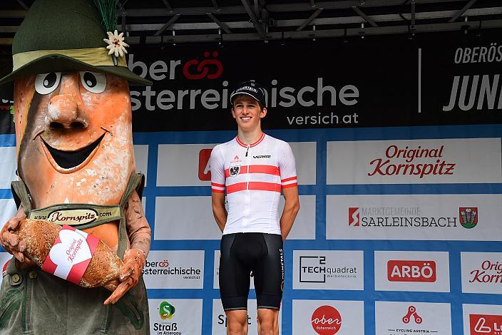 Bester Österreicher Michael Hettegger (AUT, LRV Oberösterreich),  50. OÖ Junioren Rundfahrt, 3. Etappe Bad Wimsbach Strass im Attergau