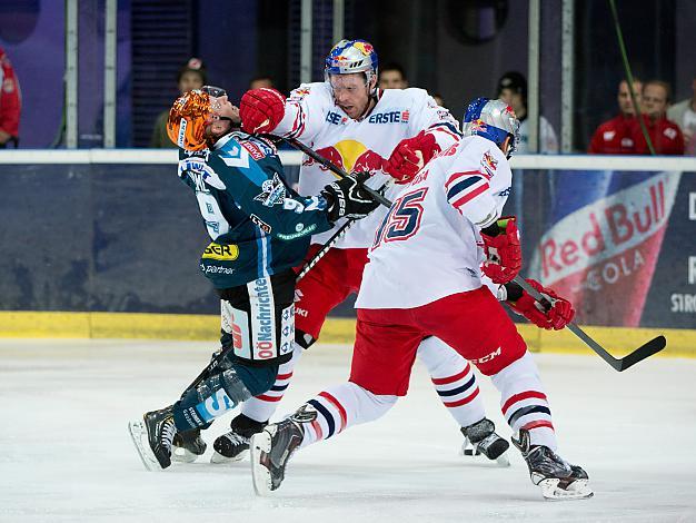 Jason Ulmer, Linz und Brian Fahey, Salzburg,  EHC Liwest Black Wings Linz vs EC Red Bull Salzburg