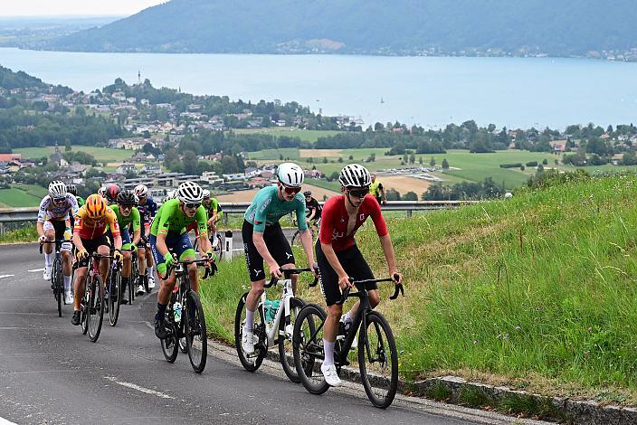 Das Peloton in der 3. Etappe,  51. Int. Oberösterreich Junioren Rundfahrt, Bad Wimsbach - Strass im Attergau