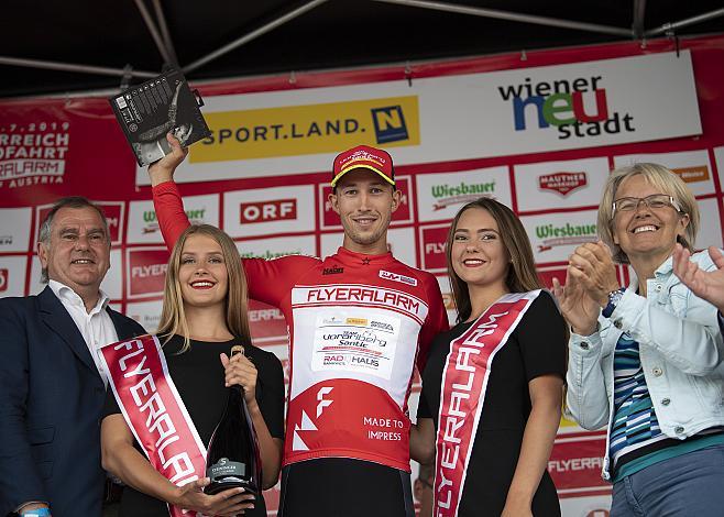Jannik Steimle (GER, Team Vorarlberg Santic) im roten Trikot des GesamtfÃ¼hrenden