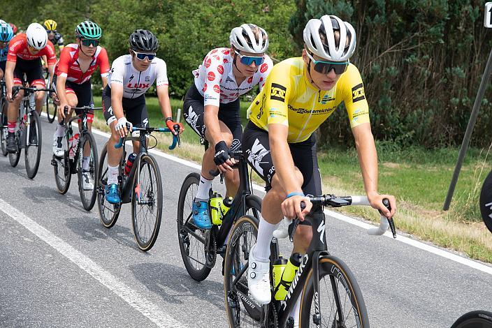 Im Gelben Trikot des Gesamtführenden Frank Aron Ragilo (EST, Cannibal Team), Bad Wimsbach - Strass im Attergau, Int. "Keine Sorgen" Junioren Rundfahrt UCI Kat. 2.1 MJ