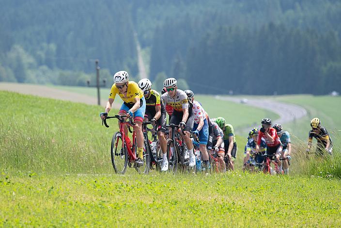 Daniel Turek (CZE, Team Felbermayr Simplon Wels) im Gelben Raiffeisentrikot des Gesamtführenden, 2. Etappe Eferding - Oberneukirchen, Int. Raiffeisen Oberösterreich Rundfahrt UCI Kat. 2.2