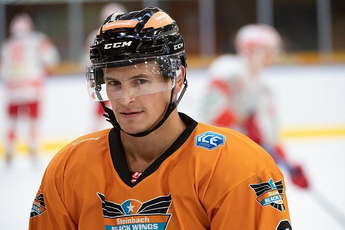 Emilio Romig (Steinbach Black Wings Linz) Steinbach Black Wings Linz vs EC Bad Nauheim, Testspiel, Eishockey, Bet at Home ICE Hockey League