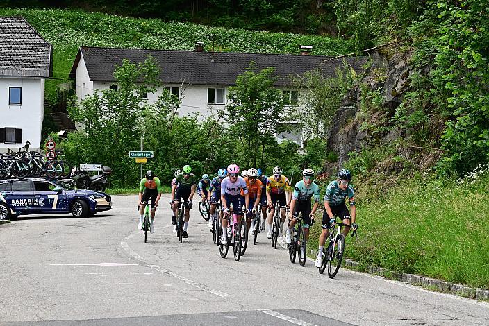 die Ausreisser mit Viktor Soenens (BEL, Soudal - Quickstep Devo Team), Richard Riska (SVK, Hrinkow Advarics), Emanuel Zangerle (AUT, Team Vorarlberg), Milan Kadlec (CZE, Team Elkov Crypto4me), Otto van Zanden (NED, Azerion  - Villa Valkenburg) 4. Etappe Aigen - Schlägl - Aigen - Schlägl, Oberösterreich Rundfahrt