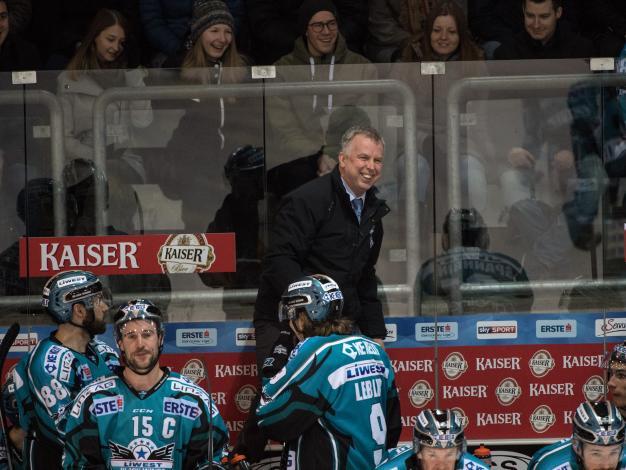 Head-Coach Robert Daum (EHC Liwest Black Wings Linz)  EHC Liwest Black Wings Linz vs UPC Vienna Capitals, Pick Round
