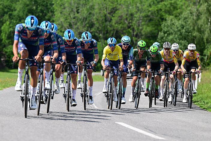 Im Gelben Trikot des Gesamtsiegers  Henrique Ribeiro Bravo (BRA, Soudal - Quickstep Devo Team), Riccardo Zoidl (AUT, Hrinkow Advarics),   4. Etappe Aigen - Schlägl Aigen - Schlägl, Oberösterreich Rundfahrt