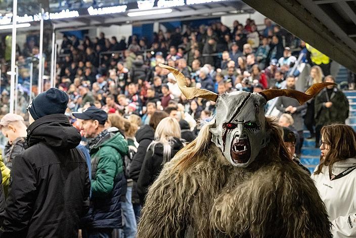 Perchten in der Linzer Eishalle, Steinbach Black Wings Linz vs Hydro Fehervar AV19, Weihnachtstrikot ICE Eishockey Liga, Linz AG Eisarena