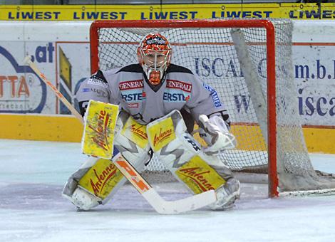 #27 Bernhard Bock, im Tor der Graz 99ers.
