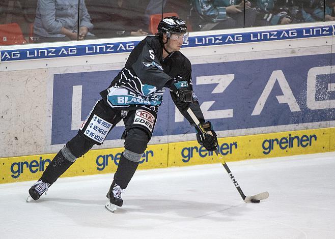 Raphael Wolf (EHC Liwest Black Wings Linz) Testspiel, EHC Liwest Black Wings Linz vs CEZ Motor Ceske Budejovice