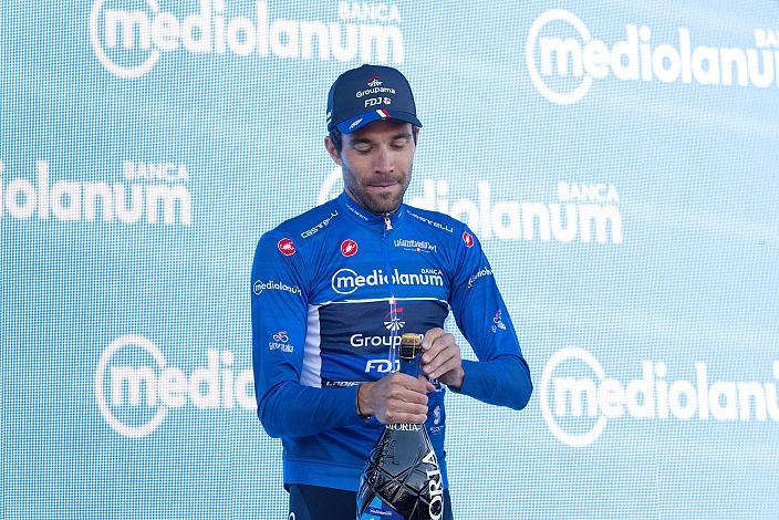 Thibaut Pinot (FRA, Groupama - FDJ) im Trikot des Führenden in der Bergwertung