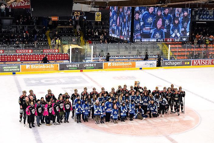 Damen im Sport Tag, bei den Steinbach Black Wings Linz, Steinbach Black Wings Linz vs HC Pustertal Wölfe, 45. Runde ICE Hockey League, Steinbach Black Wings Linz, Linz AG Eisarena 