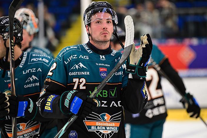 Trenton Bliss (Steinbach Black Wings). 2. Runde ICE, Steinbach Black Wings Linz vs Milano Hockey Club, Linz AG Eisarena 