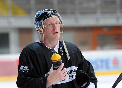 Andreas Judex, Stuermer, zum Tryout bei den Liwest Black Wings Linz.