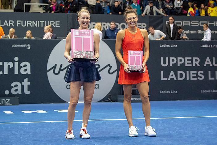 v.l. Alison Riske (USA), Jaqueline Cristian (ROU), , Finale, Tennis WTA Upper Austria Ladies Linz