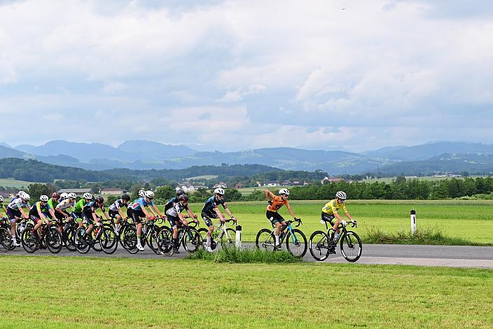Im Gelben Trikot der Kids Tour Georg Wartlsteiner (AUT, LRV Tirol / OOE), Rad 2 Etappe Sportland NOE Kids Tour