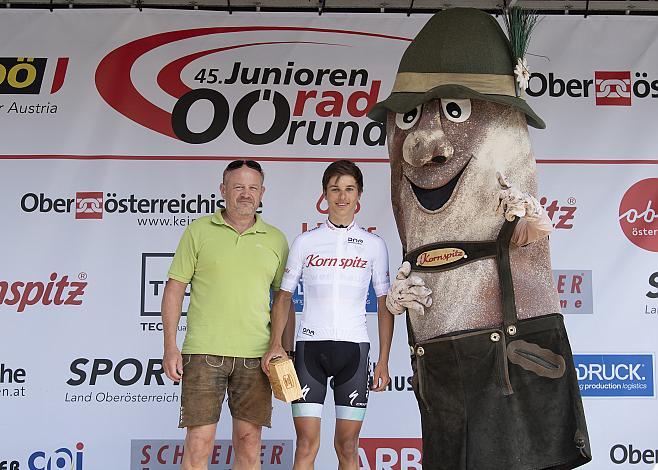 Etappensieger und Gesamtsieger Marco Brenner (GER, Auto Eder Bayern) im Trikot des besten Youngster  3. Etappe Bad Wimsbach - Gmundner Berg, OberÃ¶sterreich Junioren Rundfahrt
