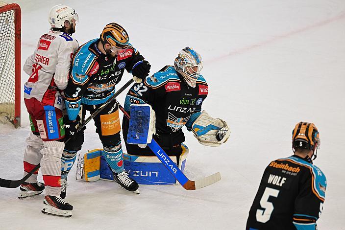 Tormann Rasmus Tirronen (Steinbach Black Wings Linz) Semifinale 6, Win2Day ICE Hockey League, 2. Semifinale, Steinbach Black Wings Linz vs EC KAC,  Linz AG Eisarena 
