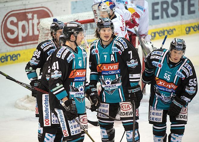 Linz feiert das 1 zu 1  EHC Liwest Black Wings Linz vs EC Red Bull Salzburg, Platzierungsrunde
