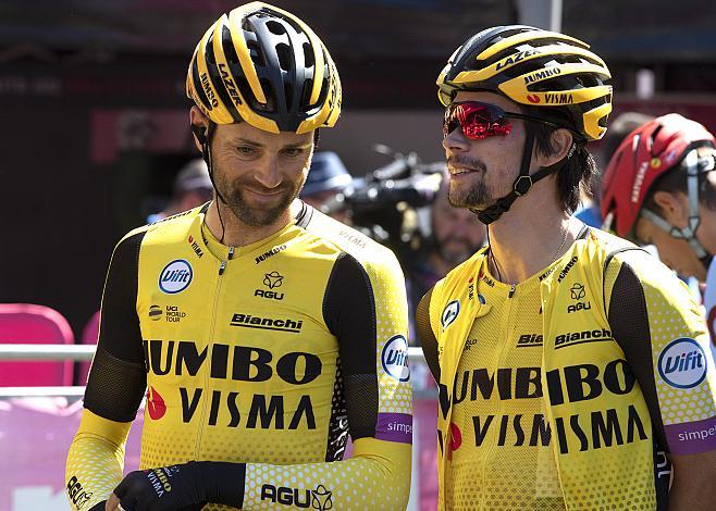 v.l. Paul Martens (GER, Team LottoNL-Jumbo) , Primoz Roglic (SLO, Team Jumbo-Visma)Giro, Giro d Italia, Radsport, 102. Giro d Italia - 18. Etappe Olang - Santa Maria di Sala